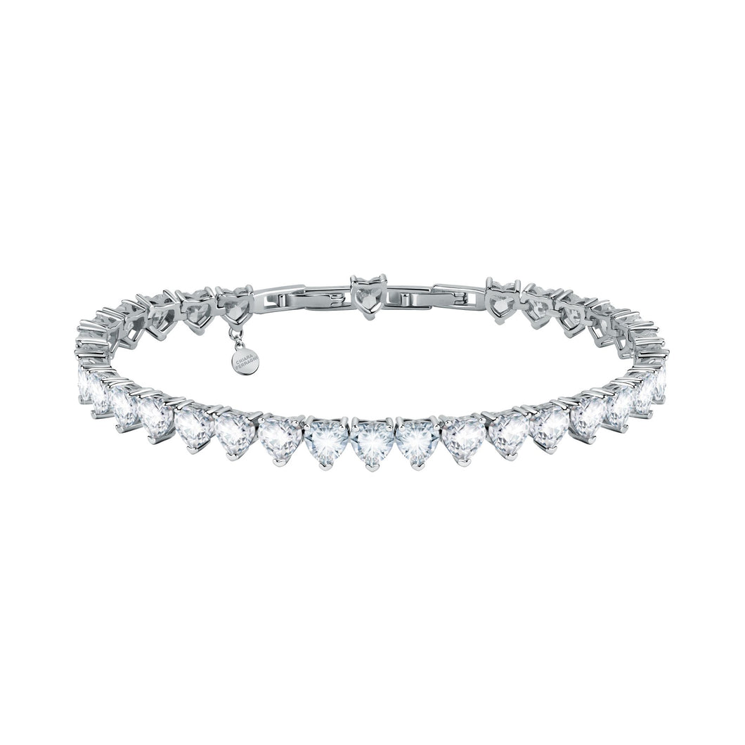 Chiara Ferragni Diamond Heart White Stone Tennis Bracelet