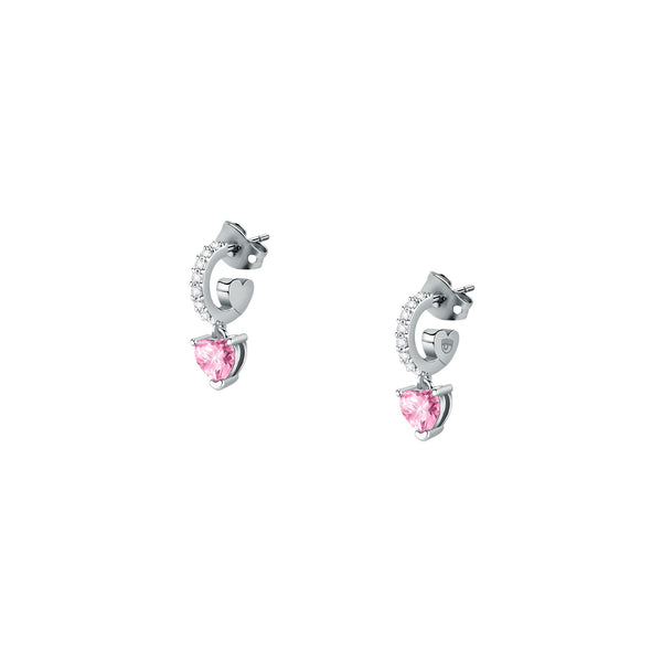 Chiara Ferragni Diamond Heart Fairytale Hoop Charm Earrings