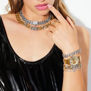 Chiara Ferragni Chain Collection Full Pave Bracelet