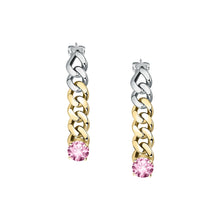 Load image into Gallery viewer, Chiara Ferragni Chain Collection Pink Stone Gold Earrings