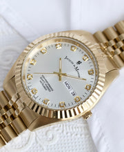 Load image into Gallery viewer, JDM Inspiration Day-Date Gold White 5 ATM