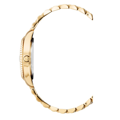 Jacques Du Manoir Swiss Inspiration Gold Watch with Mother Of Pearl Dial