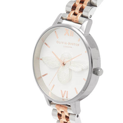 Olivia Burton 3D Bee Two Tone Bracelet Watch