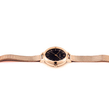 Load image into Gallery viewer, Oui&amp;Me Petite Amourette Black Dial Rose Gold Mesh Watch