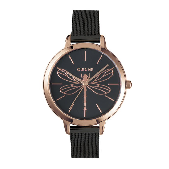 Oui&Me Amourette 34mm Black Dragonfly Watch