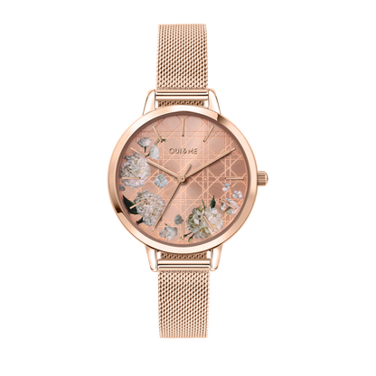 Oui&Me Fleurette Real Flowers 34mm Floral Dial Watch