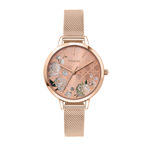 Oui&Me Fleurette Real Flowers 34mm Floral Dial Watch
