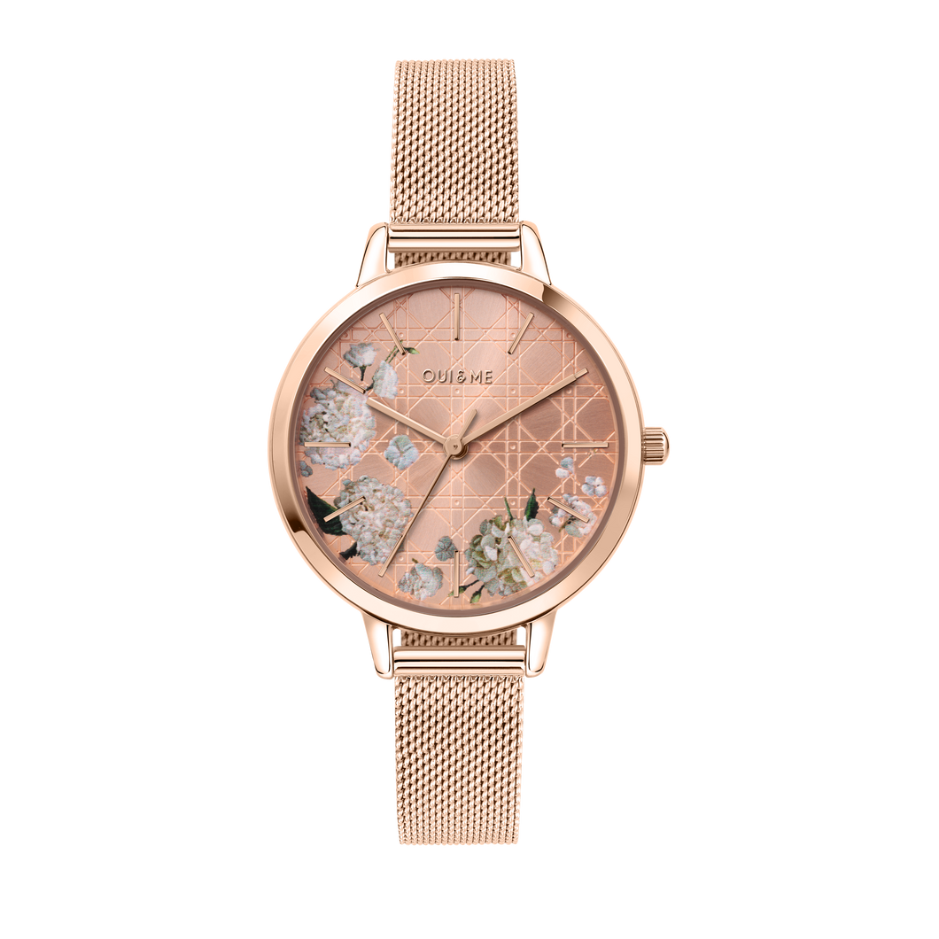 Oui&Me Fleurette Real Flowers 34mm Floral Dial Watch