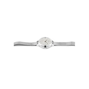 Oui&Me Fleurette 40mm Silver Mesh Watch