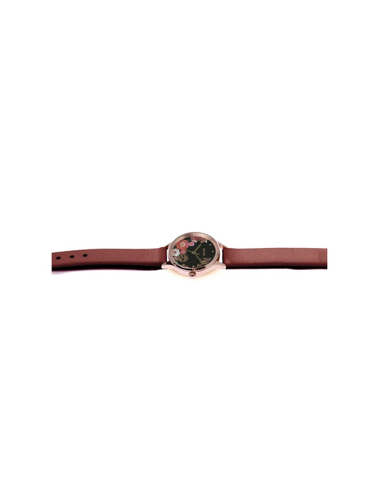 Oui&Me Minette Floral Dial Burgundy Watch