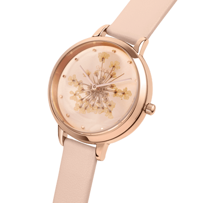 Oui&Me Fleurette Real Flowers 34mm Floral Rose Watch