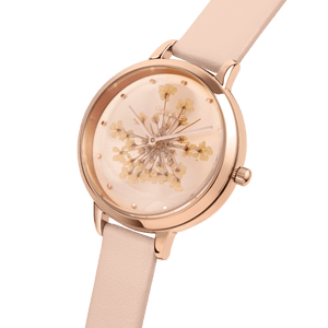 Oui&Me Fleurette Real Flowers 34mm Floral Rose Watch