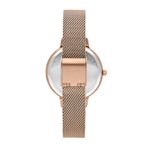 Load image into Gallery viewer, Oui&amp;Me Fleurette Real Flowers 34mm Rose Gold Floral Dial Watch