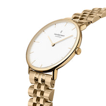 Load image into Gallery viewer, Nordgreen Women&#39;s Native 32mm 5 Link Gold Watch