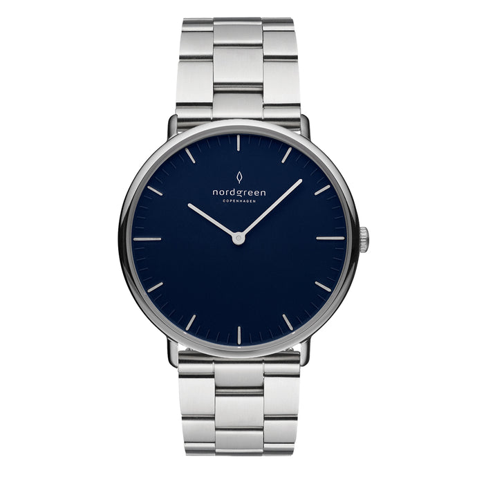 Nordgreen Native 40mm Navy Silver Watch