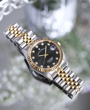 Load image into Gallery viewer, JDM Inspiration 36mm Black Dial Two Tone Watch