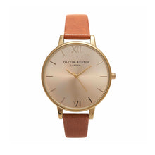 Load image into Gallery viewer, Olivia Burton Big Dial Gold Case Tan Watch