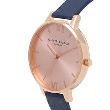 Load image into Gallery viewer, Olivia Burton Big Dial Rose Gold Case Navy Watch