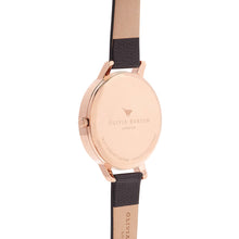 Load image into Gallery viewer, Olivia Burton Big Dial Rose Gold Case Black Watch