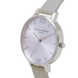 Olivia Burton Big Dial Silver Case Grey Watch