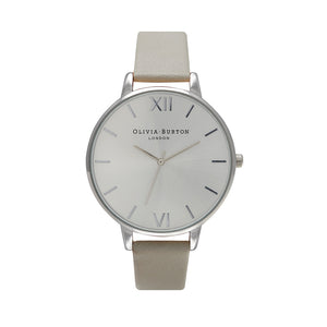 Olivia Burton Big Dial Silver Case Grey Watch