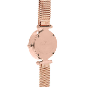 Olivia Burton Queen Bee Rose Gold Mesh Watch