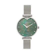 Load image into Gallery viewer, Olivia Burton Queen Bee Silver Mesh Watch