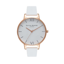 Load image into Gallery viewer, Olivia Burton Big Dial Rose Gold White Strap Watch