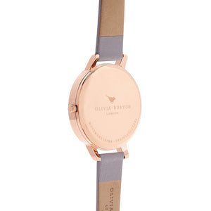 Olivia Burton White Dial Rose Gold Lilac Watch