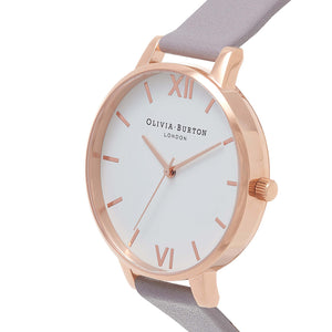 Olivia Burton White Dial Rose Gold Lilac Watch