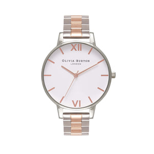 Olivia Burton White Dial Two Tone Watch