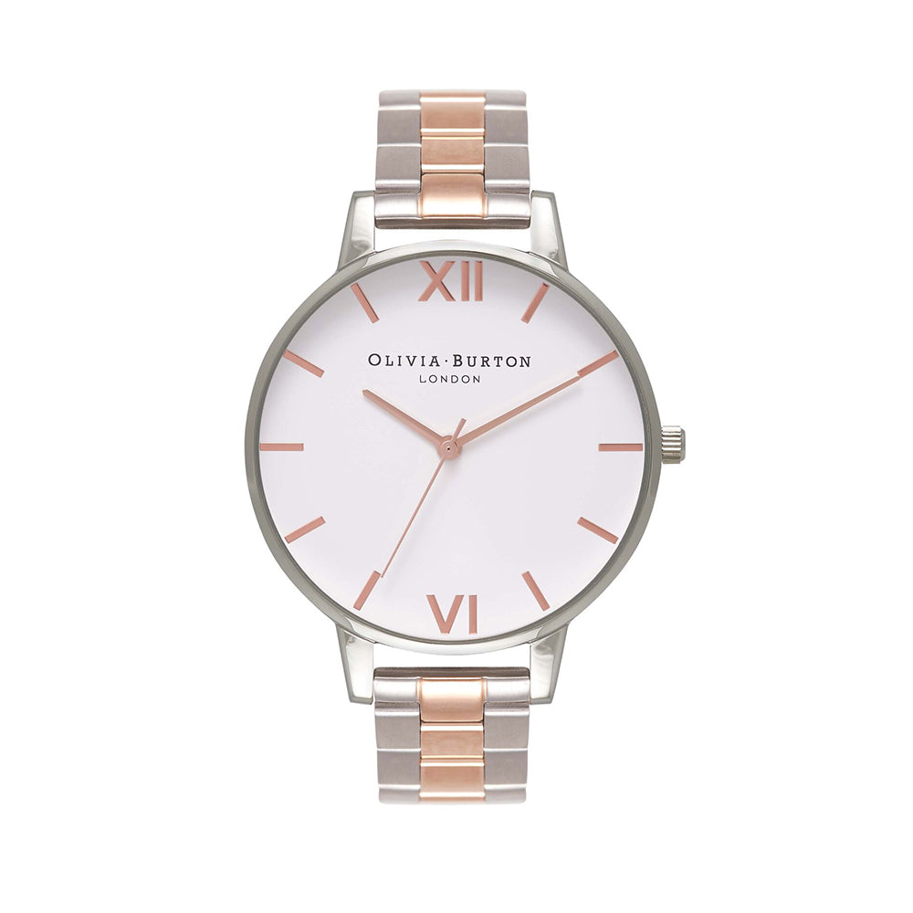 Olivia Burton White Dial Two Tone Watch