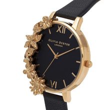 Load image into Gallery viewer, Olivia Burton Case Cuffs Gold Dial Black Watch