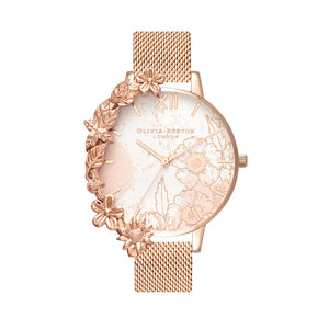 Olivia Burton Case Cuffs Rose Gold Watch