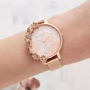 Olivia Burton Case Cuffs Rose Gold Watch