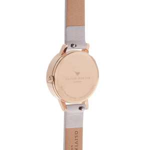 Olivia Burton Embroidered Dial Rose Gold Watch