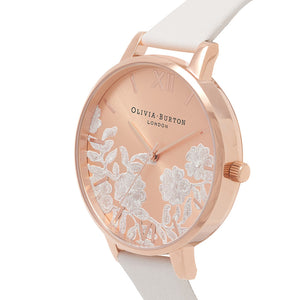 Olivia Burton Lace Detail Rose Gold Watch