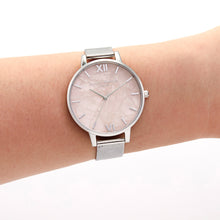 Load image into Gallery viewer, Olivia Burton Semi Precious Silver Mesh Watch