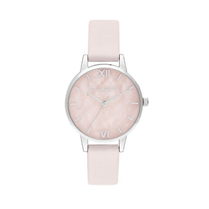 Olivia Burton Semi Precious Silver Blossom Watch