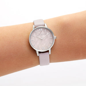 Olivia Burton Semi Precious Silver Blossom Watch