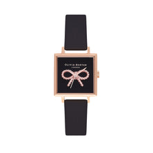 Load image into Gallery viewer, Olivia Burton Vintage Bow Rose Gold Black Watch