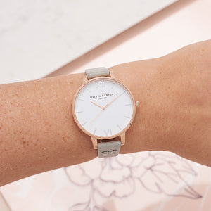 Olivia Burton Vintage Bow Rose Gold Grey Watch