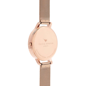 Olivia Burton Signature Florals Rose Gold Mesh Watch