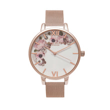 Load image into Gallery viewer, Olivia Burton Signature Florals Rose Gold Mesh Watch