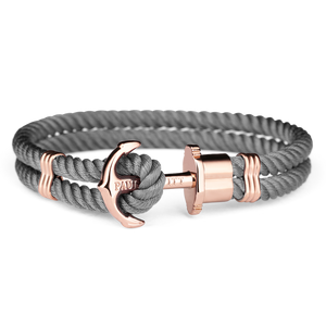 Paul Hewitt Phrep Nylon Rose Gold / Grey Bracelet - M