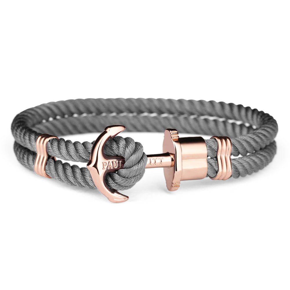 Paul Hewitt Phrep Nylon Rose Gold / Grey Bracelet - M