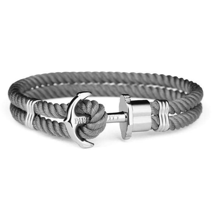 Paul Hewitt Phrep Nylon Silver / Grey Bracelet - XXXL