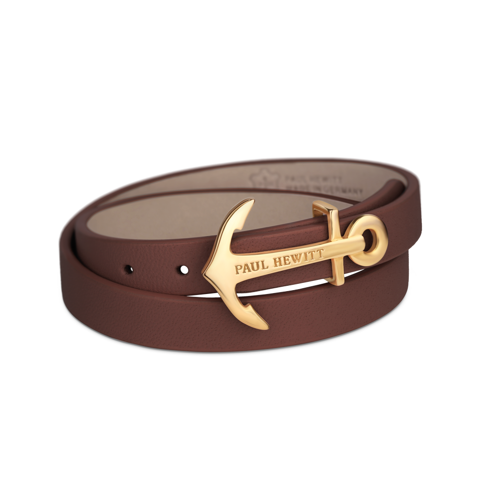Paul Hewitt North Bound Gold / Brown Bracelet - M