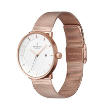 Load image into Gallery viewer, Nordgreen Women&#39;s Philosopher 36mm Rose Gold Mesh Watch