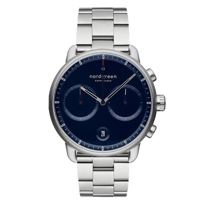 Nordgreen Pioneer 42mm Silver Navy Watch